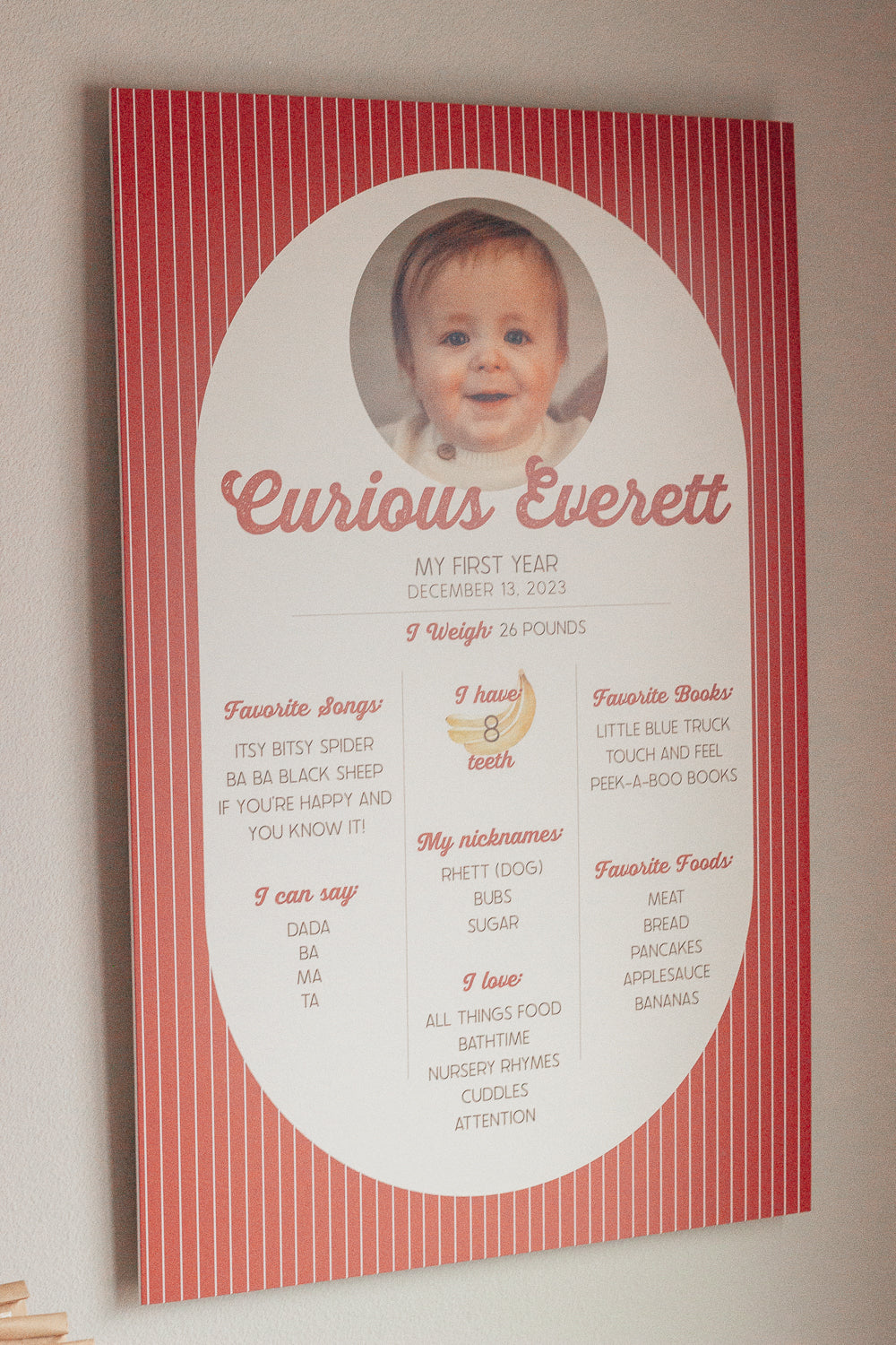 Curious Monkey Milestone Sign - Editable Digital Download